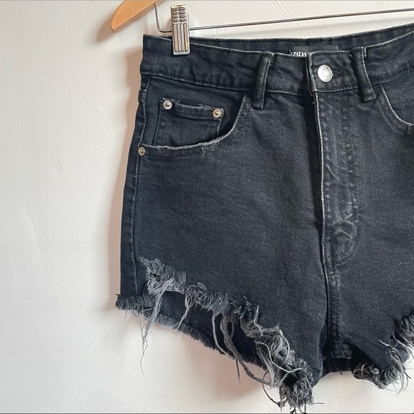 Zara | High rise denim shorts - Picture 6 of 10